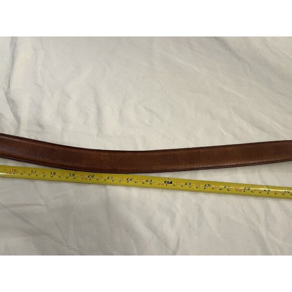 Allen Edmonds Wide Basic Dress Calfskin Leather Belt Mens 38 Brown 39506 - Picture 4 of 11